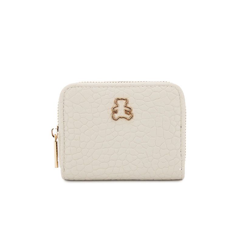 Teksturert lommebok med gullogo Unisex LULU CASTAGNETTE