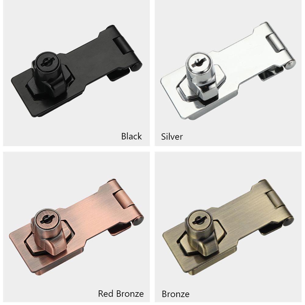 Buckle Burglarproof Cupboard Zinc Alloy Drawer Cabinet Door Lock Keyed Hasp Lock
