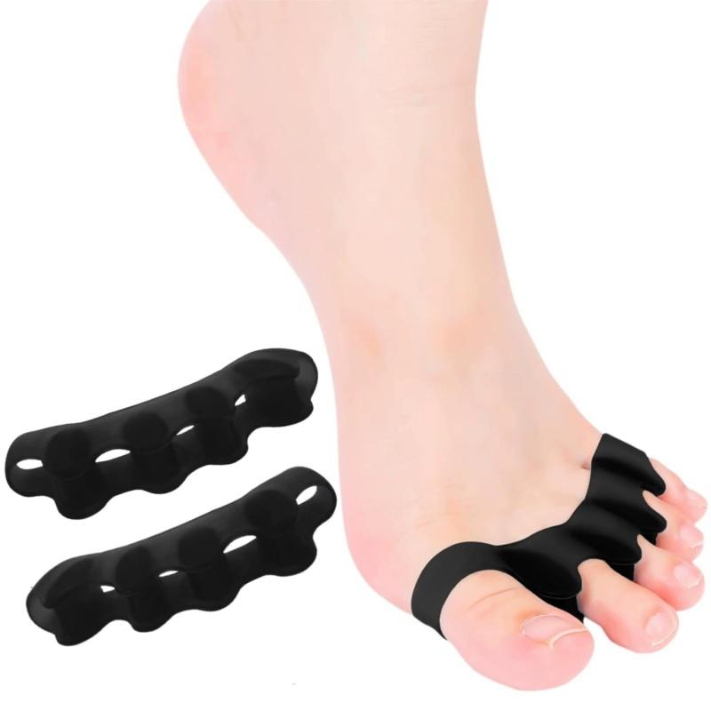 1pair Silicone Toe Separators Corrector reusable Foot and Bunion Pain Pain to Improve Functional Mobility