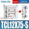 Kompaktowy pneumatyczny wielotłoczkowy cylinder trójosiowy TCL (12/16/20/10-100S)