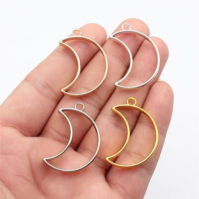 Resin Korean Style Geometric Openwork Moon Heart Charms Multi-Color Handmade Phone Charms Women Daily Casual Jewelry