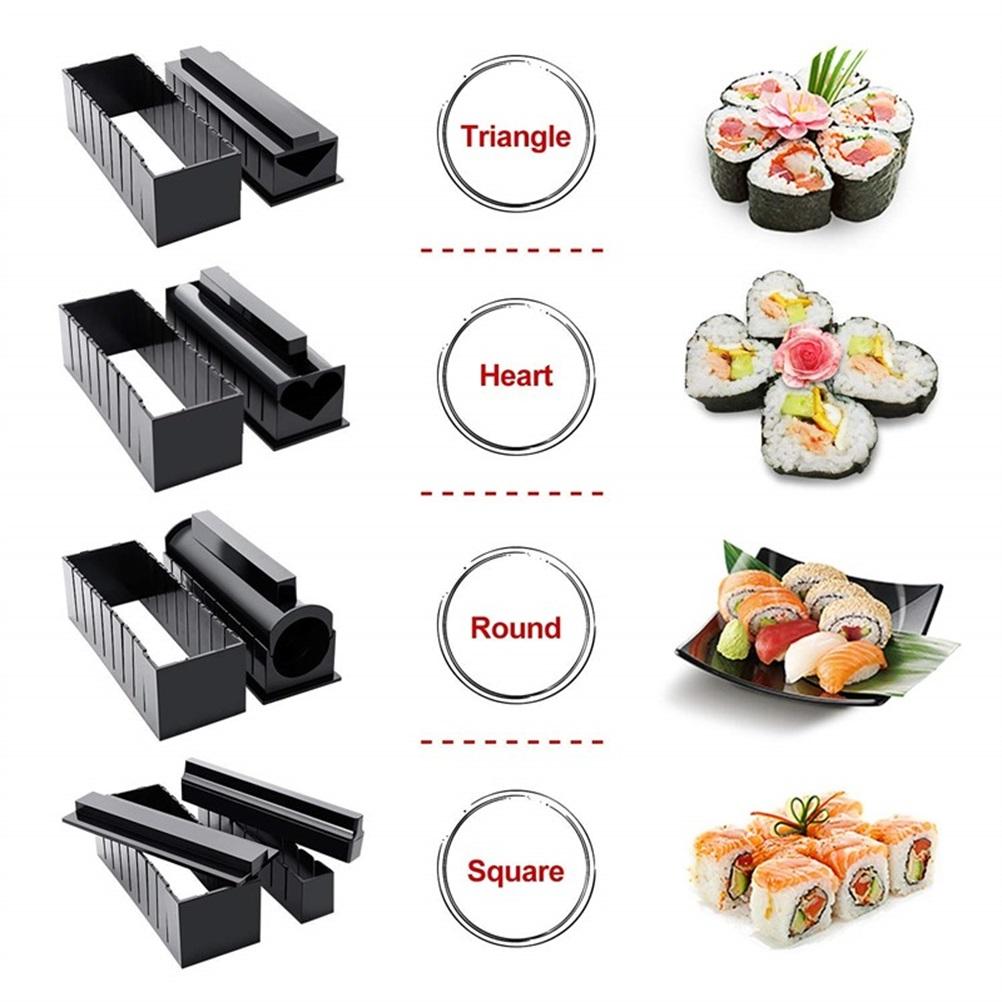 10Pcs Set DIY Sushi Making Kit Kitchen DIY Sushi Tools Rice Roll Molds