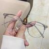 Vintage Myopia Spectacles Unisex Female Clear Lens Eyeglasses Anti-blue Light Half-frame Nearsighted Eye Spectacles Diopter 0 To -4.0