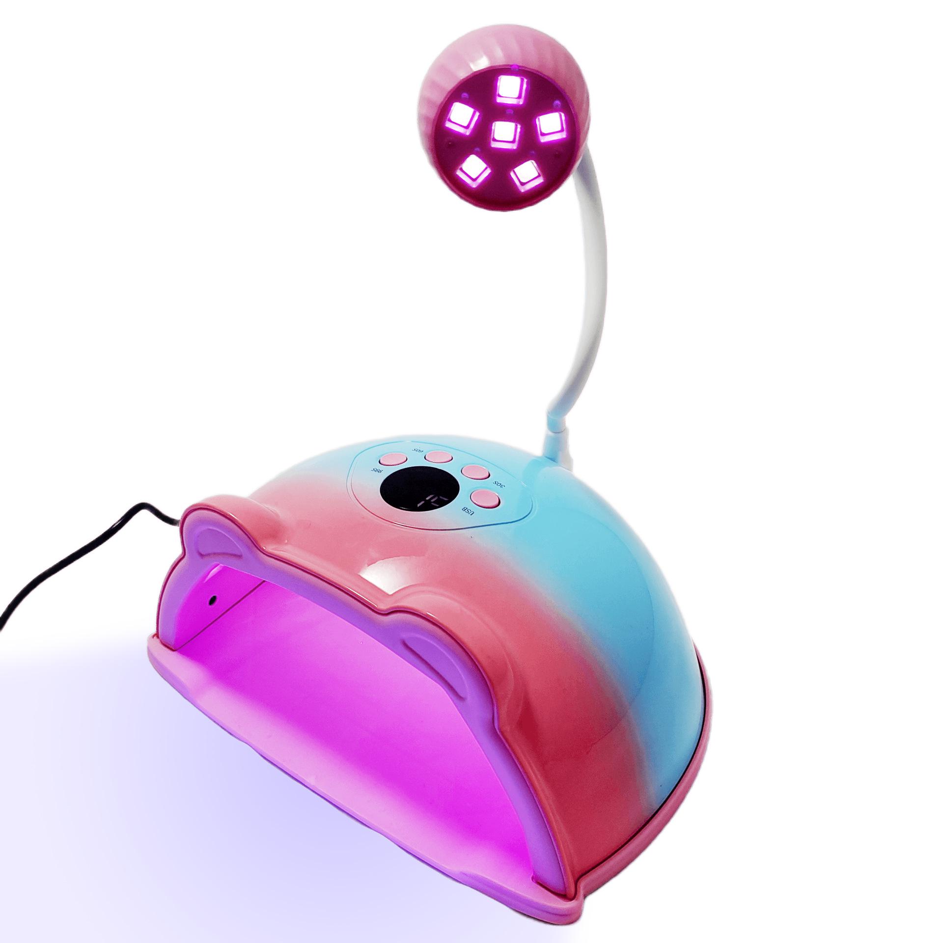 

HS887 Портативная лампа для терапии ногтей: Быстросохнущая, вращающаяся, компактная лампа для полимеризации