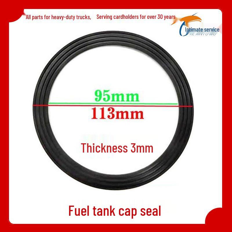 Rubber Sealing Ring for Fuel Tank Caps - Compatible with Jiefang J6, Shaanxi Delong, Heavy-duty Howo, Shacman, Dongfeng Dayun, Foton Auman Standard