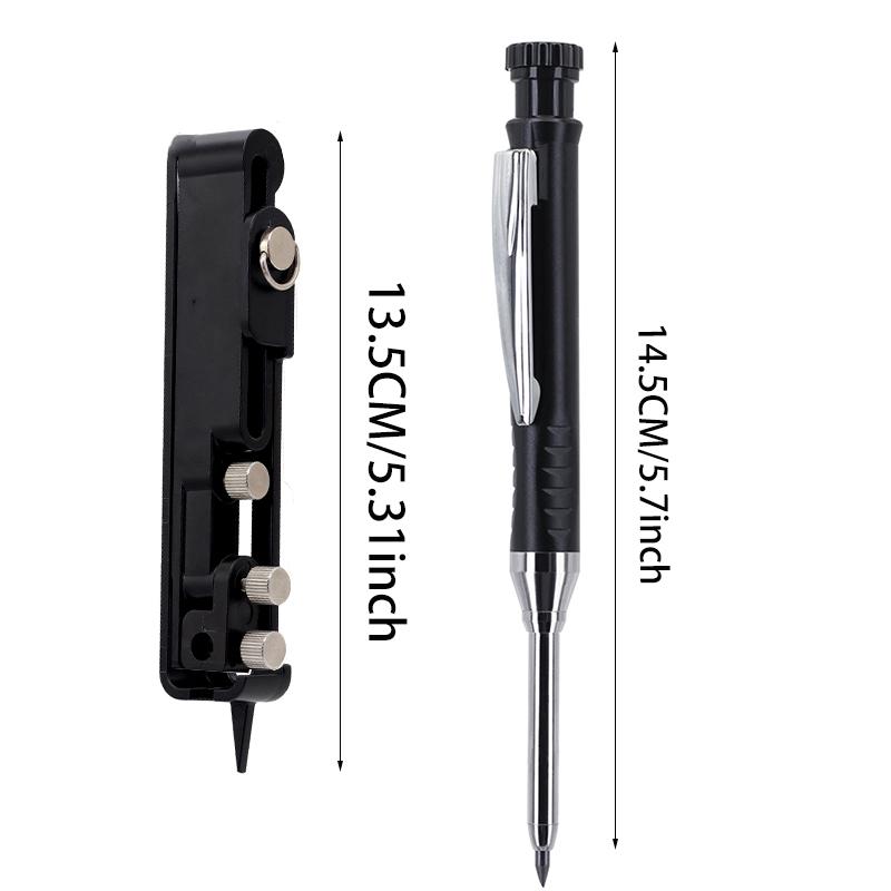 Multi-function Scribing Tool Set- Construction Pencil For DIY Woodworking, Deep Hole Woodworking Pencil, Scriber Line Maker Tool