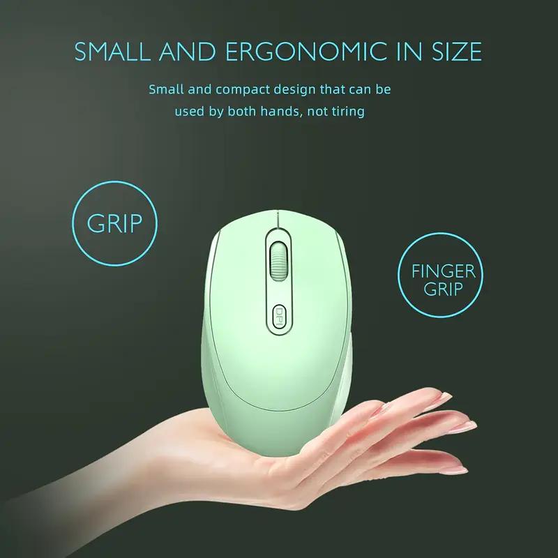 Bluetooth-compatible Wireless Mouse Ergonomic Computer Mouse PC Optical Mause with USB Receiver 2.4Ghz Wireless Mice For Laptop
