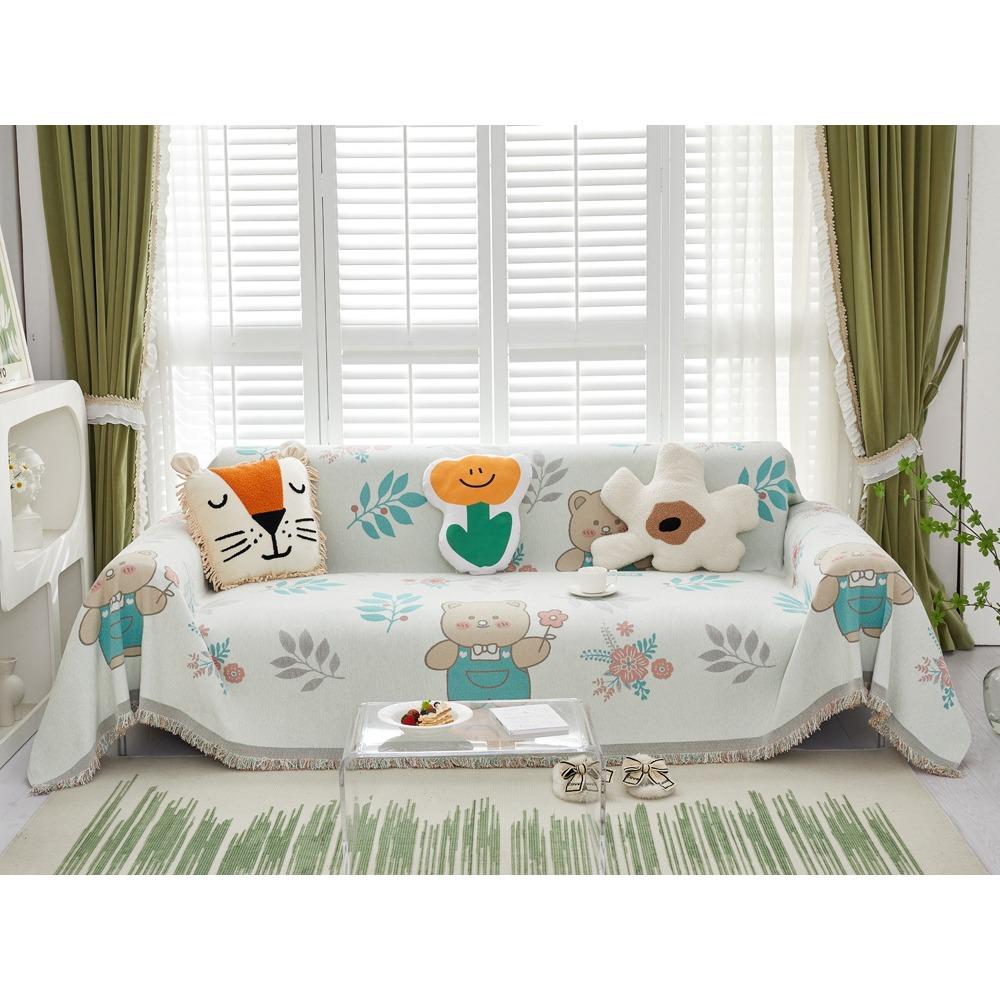 Chenille Sofa Towel Cover Cloth All-Inclusive Four Seasons Universal Sofa Cushion Cover Towel Anti-Slip Cover Blanket Anti-Scratching