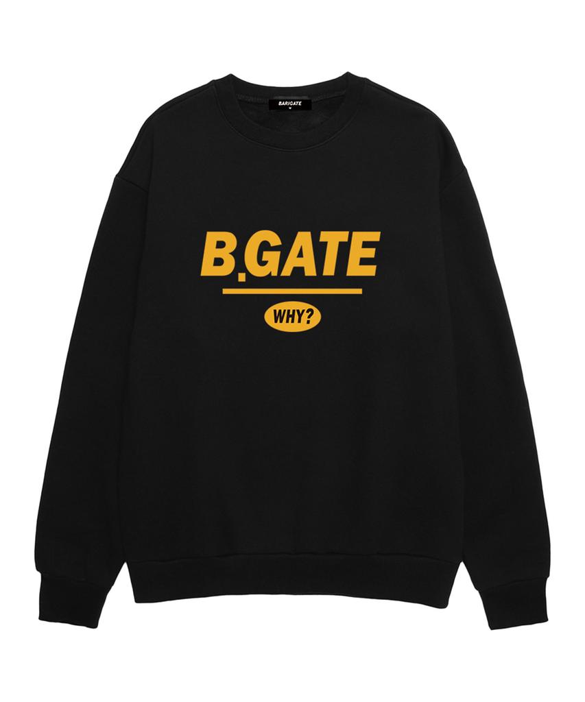 Baligeiteu B-Gate Logo Oversized Sweatshirt (Brlts001) Black/Yellow