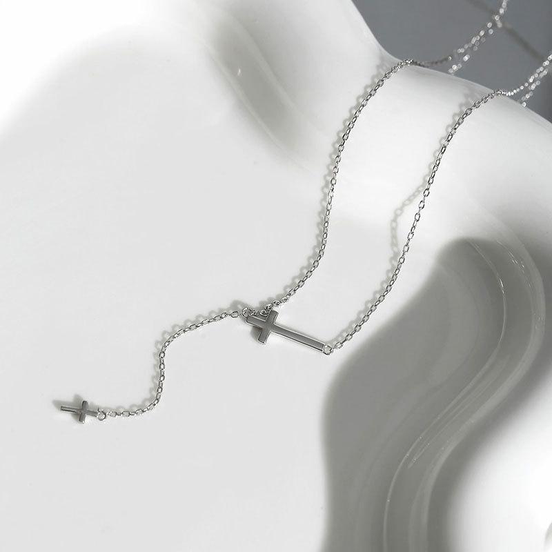 

Ожерелье Крест Кисточка Темперамент Простой дизайн Смысл Темперамент Ювелирные изделия