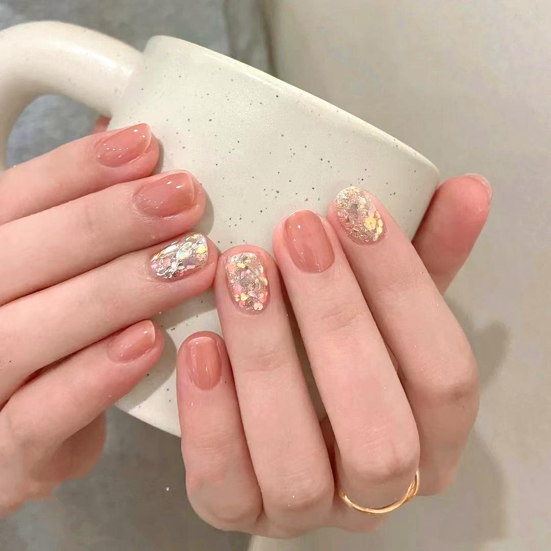 

Носимые блестящие наклейки для ногтей Fairy Sweetheart - Короткий стиль накладные ногти