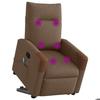 VidaXL Reclining Massage Armchair Brown Fabric 3324017