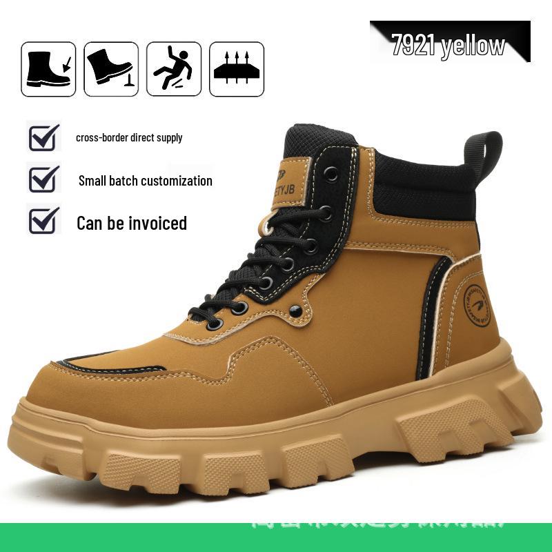All-Season Steel Toe High-Top Safety Boots: Anti-Smash, Anti-Puncture, Comfort for Long Hours