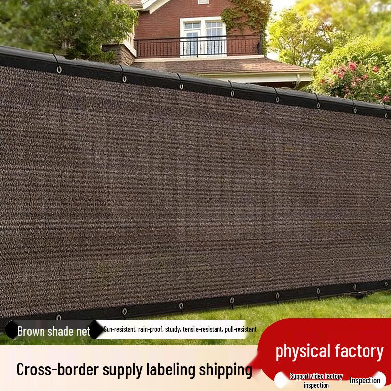 

Coffee Sunshade Net: Durable Privacy Shade with Reinforced Edges & Grommets for Gardening, Plants, and Camping. 1m x 2m reinforced with grommets