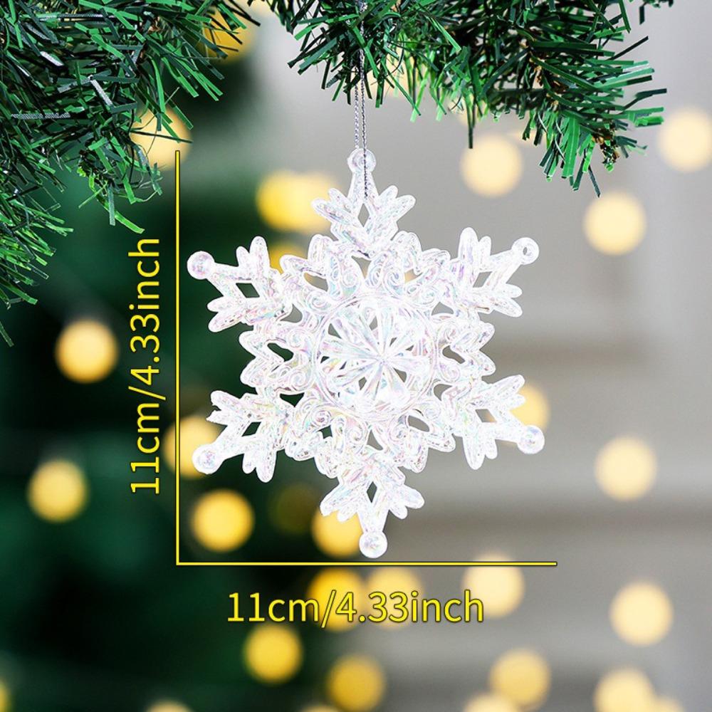 

Sparkling Christmas Tree Ornaments Plastic Hanging Ornament Christmas Decorations Style 8
