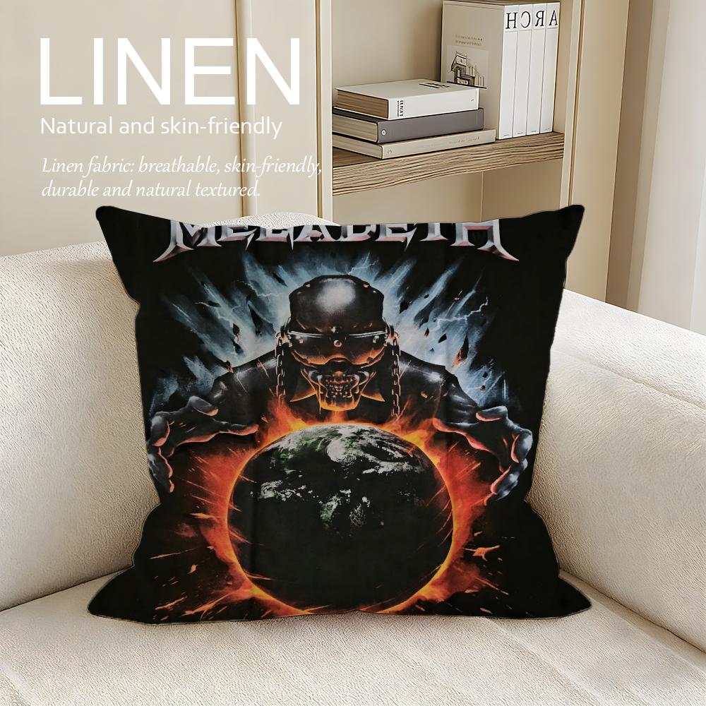 Music Megadeths Cushion Cover Pillowcase Set Pcs X X Breathable Washable Sofa Cushion Cover