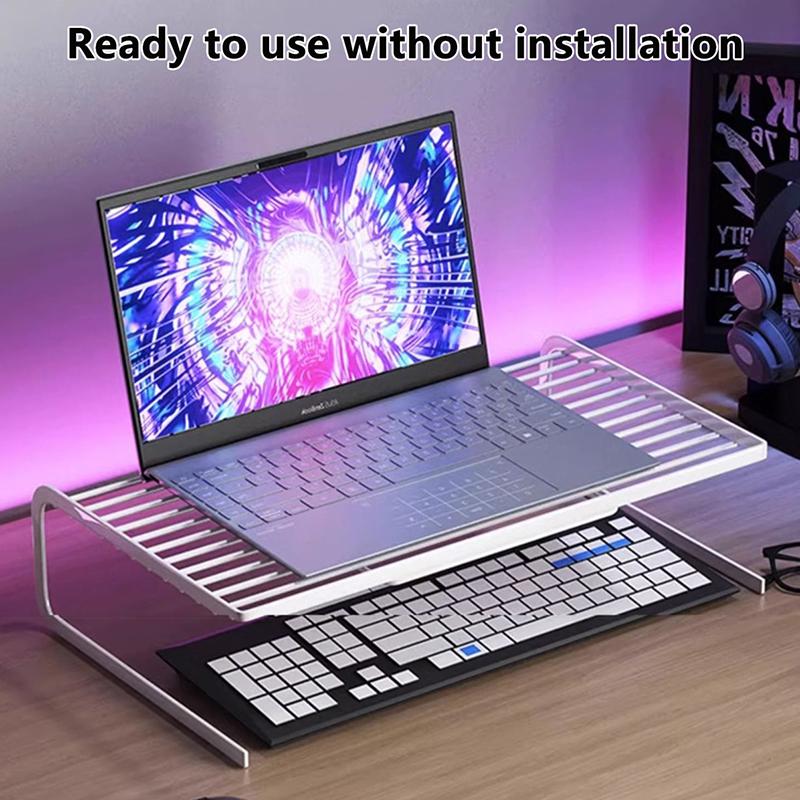Computer Monitor Stand Bracket Pc Screen Rack Laptop Cooling Holder Desktop Keyboards Mouse Storage Organizers For Macbook