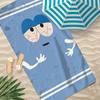 Funny Cartoon Microfiber Beach Towel - Quick Dry Soft Towel for Travel, Gym, Camping & Sports | Large Pool Gift