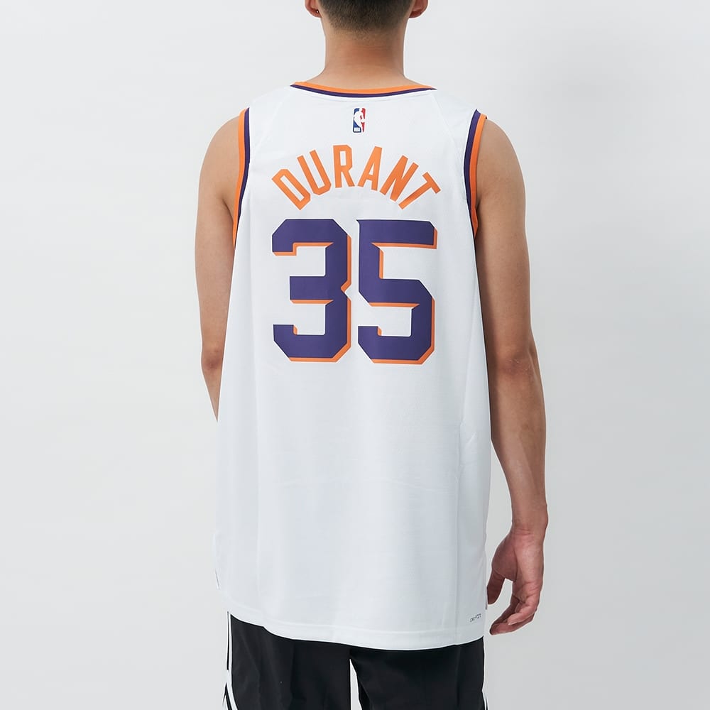 Nike Swingman Basketball Jersey Men's 2023 24 Season, Phoenix Suns, KD Size 35 White DV4851-104