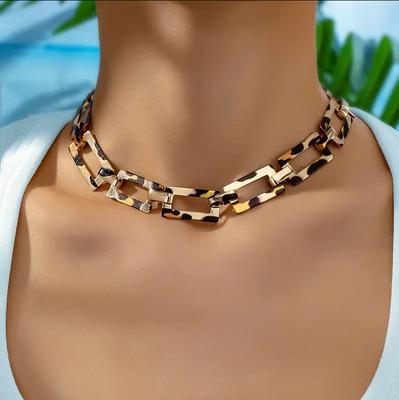 Mode Leopard Halskette für Frauen Damen