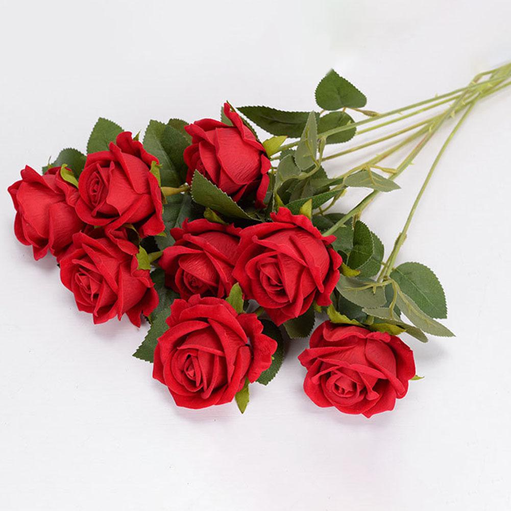 Home Decor Flower Wedding Flower Artificial Velvet Rose