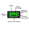 Adjustable 8-120V LCD Display Digital Volt Meter Capacity Tester Temperature Gauge For Electric Vehicles Scooter