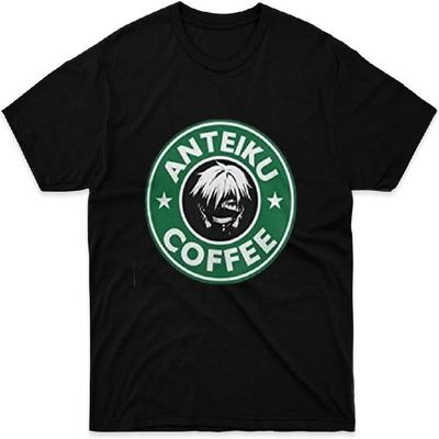 Schwarzes T-Shirt Anteiku Coffee Tokyo Ghoul T-Shirt für Männer Kurzarm Top Tee