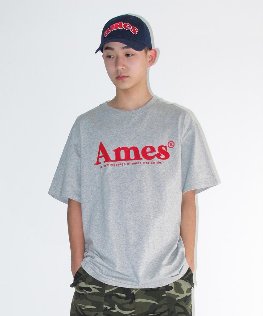 AMES-WORLDWIDE Basic Logo Tee Gray