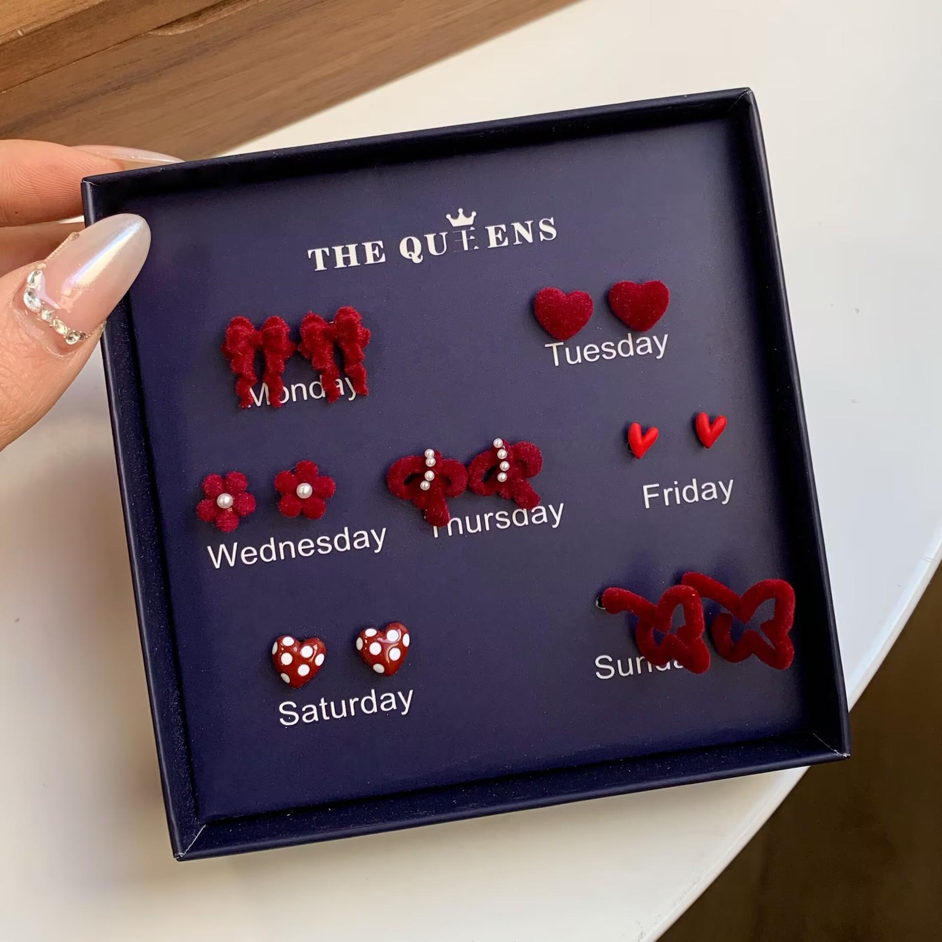 

Весняно-літні свіжі сережки-бантики в подарунковій коробці - Дизайн зі срібною голкою для студентів