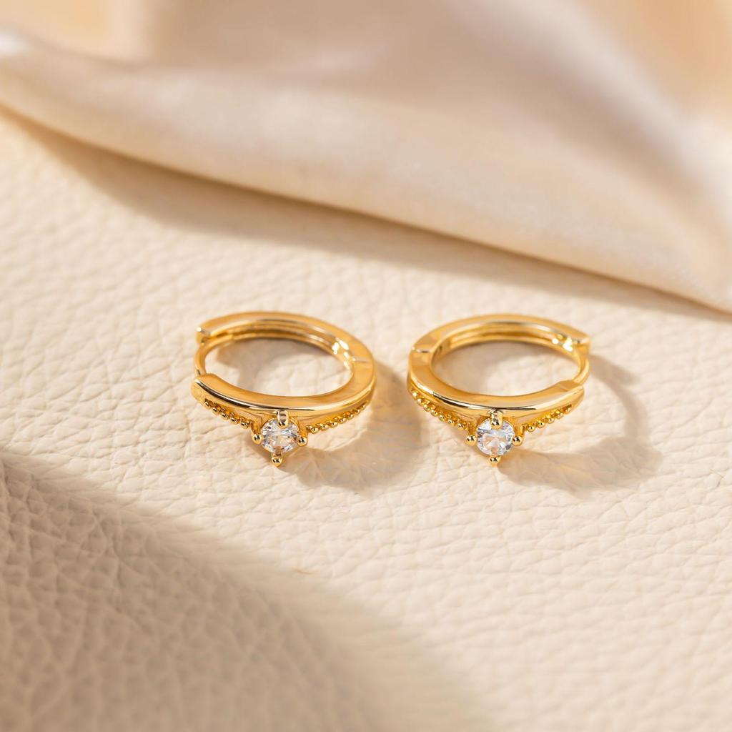 High-End Rhinestone Hoop Earrings In European, American, Japanese, and Korean Styles