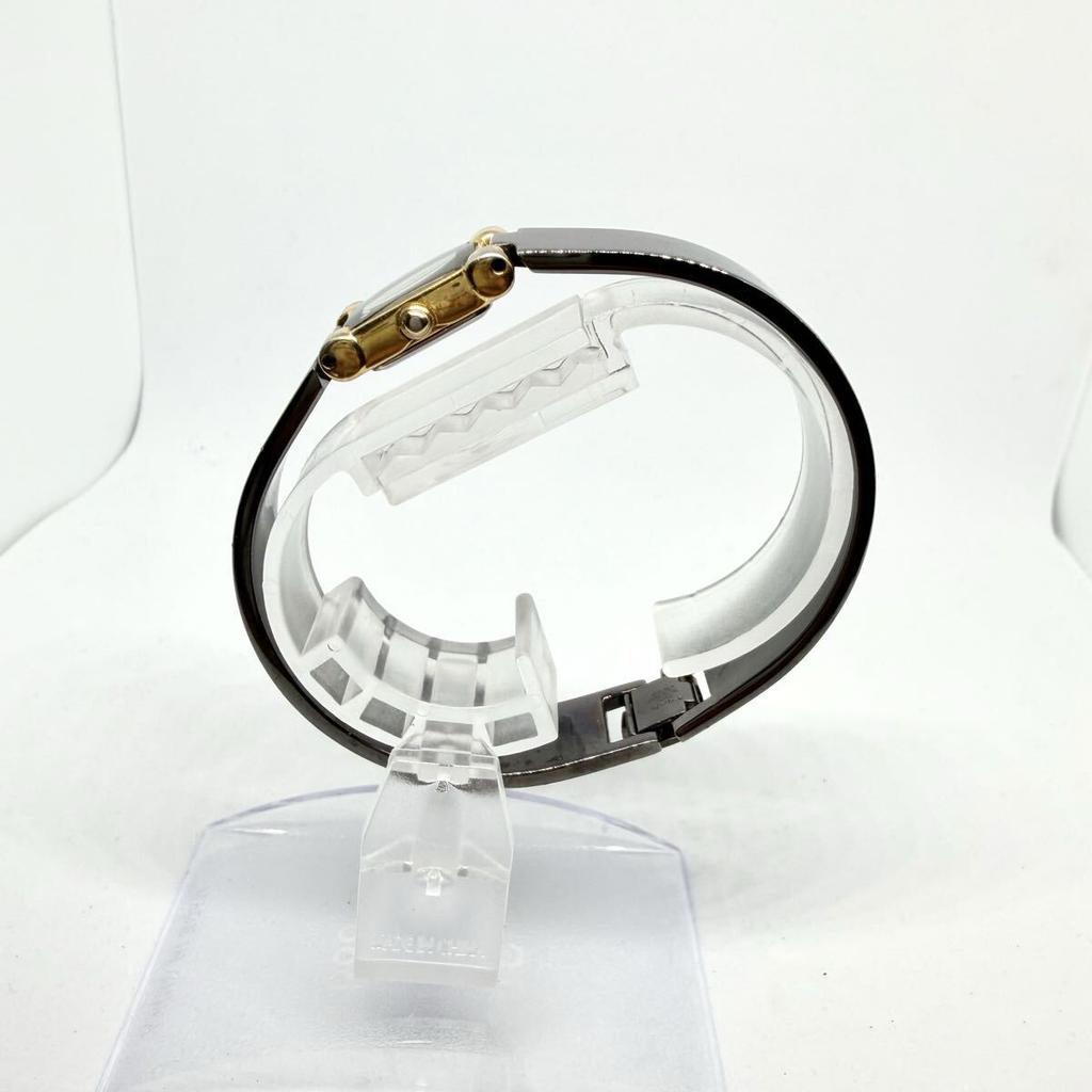 New Battery SEIKO Bangle Watch Square Seiko Quartz Watch Included. 1E20-5750 Women's Working.