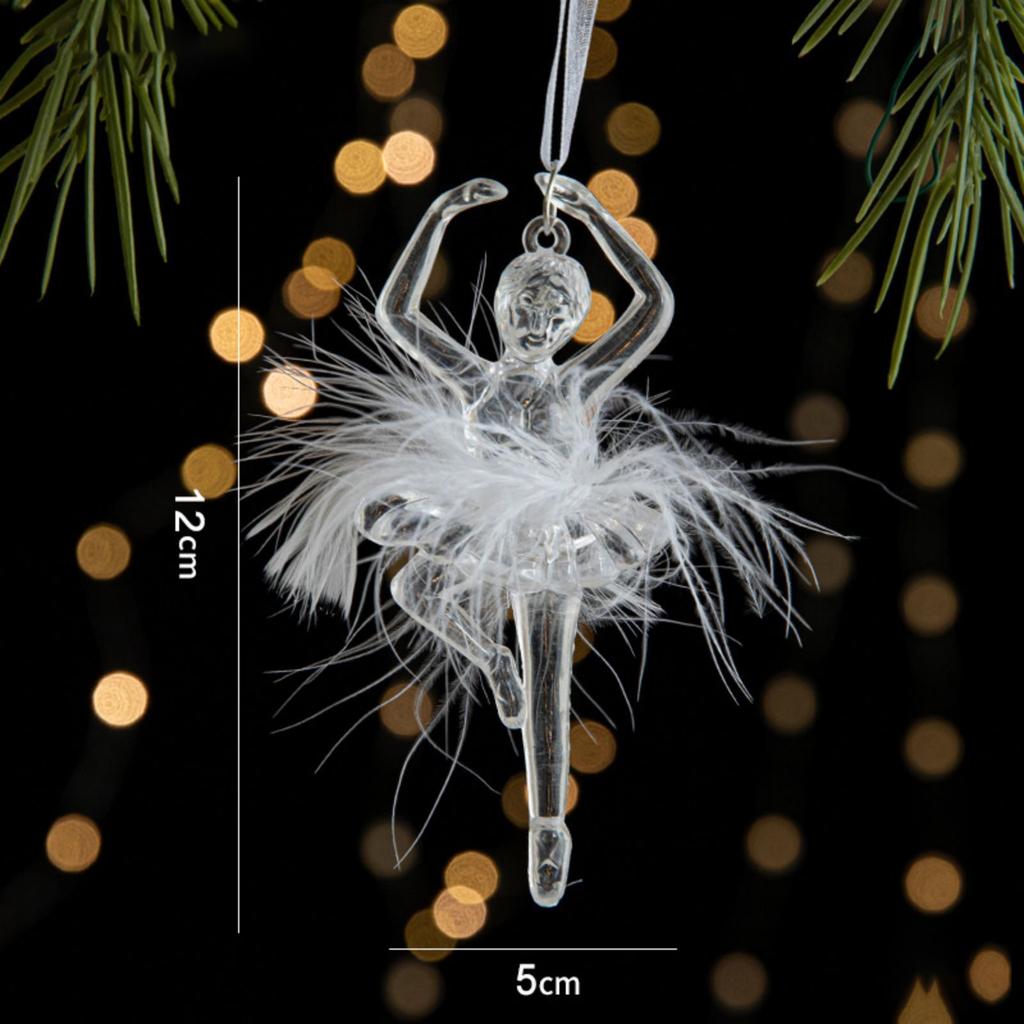 Weihnachten Eis Kristall Anhänger Weihnachten Baum Anhänger Transparent Acryl Engel Licht Luxus Dekoration Szene Layout Requisiten