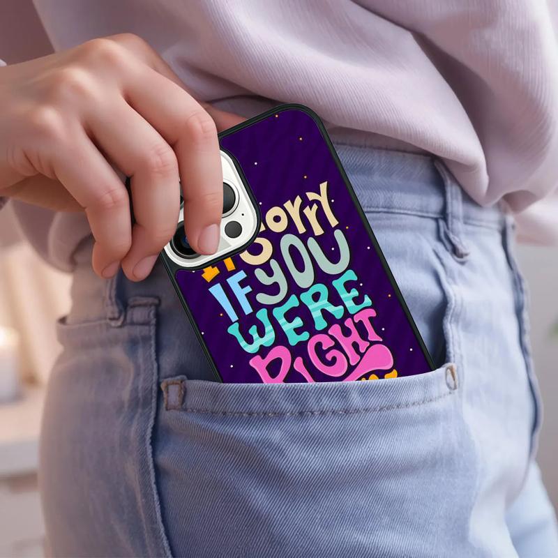 Funny Letter Sorry If Phone Case For iPhone 17 Air 15 16e 14 13 Pro Max Coque 12 11 Pro Max PLUS cover