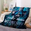Custom 1pc Wednesday Addams Returns Blanket, Soft And Comfortable Blanket, Casual Warm, Camping Travel Blanket, Birthday Gift Q912193