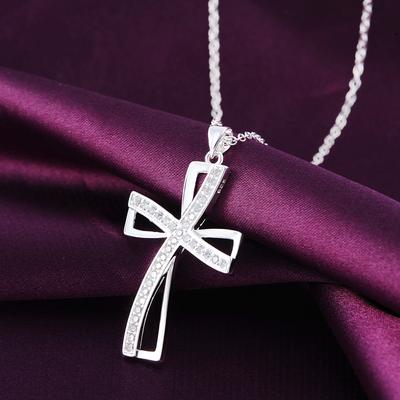 Zirkon Kreuz Anhänger Halsketten Für Frauen Charm Mode Party Luxus Schmuck Accessoires Schmuck