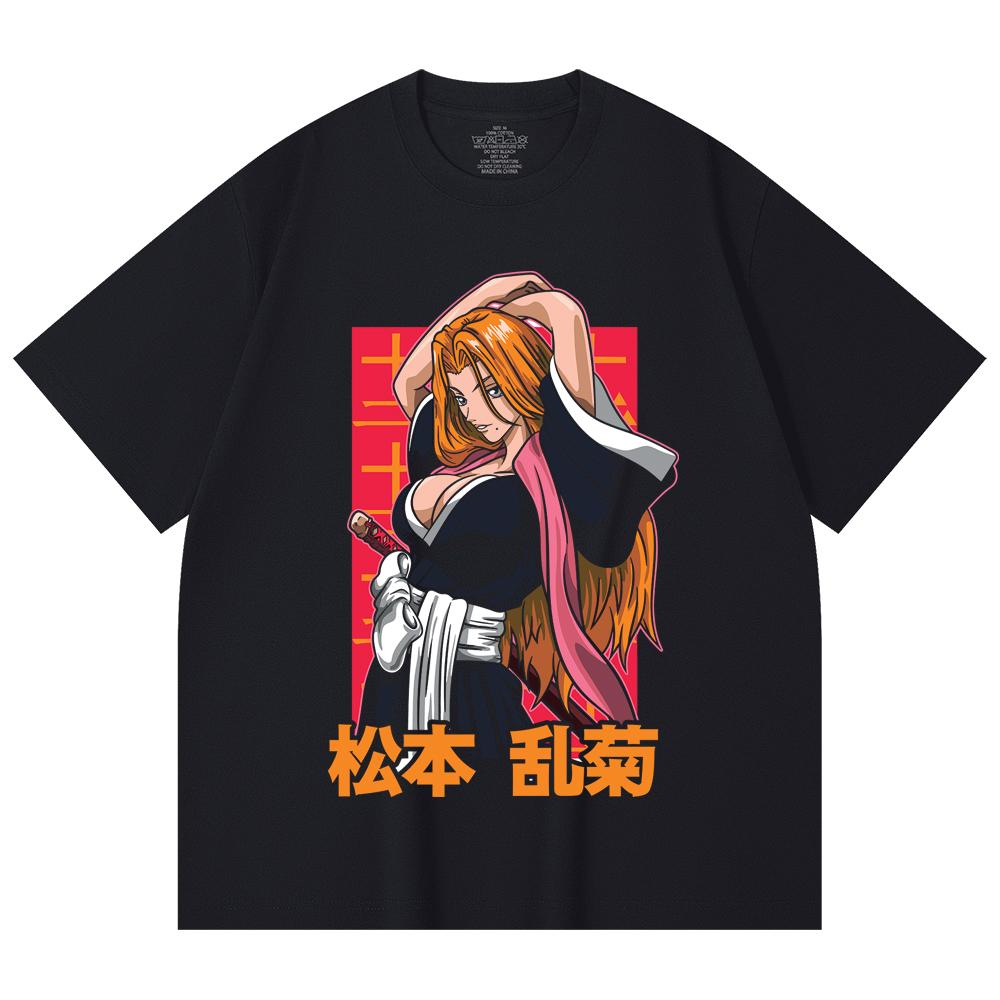 230 Gsm 100% Cotton Bleach V8 Matsumoto Print Unisex Heavy Cotton T Shirt