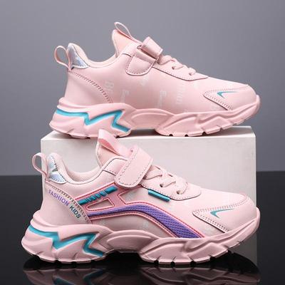 Scarpe da Ginnastica alla Moda per Bambini Scarpe Casual Ragazzi Ragazze Rosa Comode in Pelle Corsa Sportive Bambina Piatte Scarpe Traspiranti