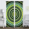 Window Curtain for Room 2 Panel Trippy Vibrant Mandalas Kitchen Curtains Halloween Decoration Shades Tulle for Bedroom Partition