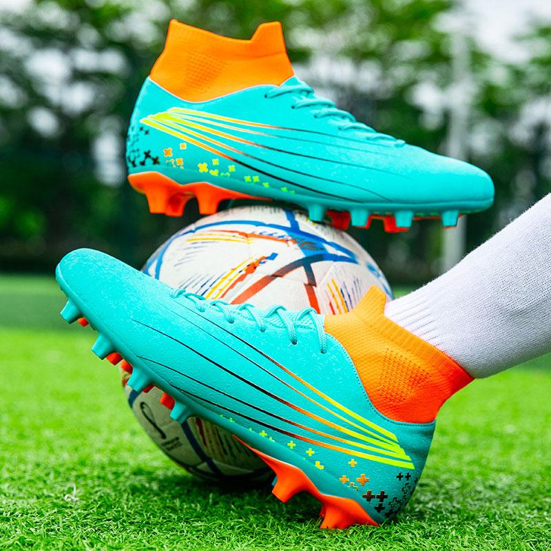 35-47 Football Shoes High-top Outdoor Men's Long Nails Sports Football Boots Large Size Youth Sports Football Boots Children