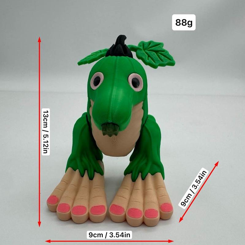 Novelty Pla 3d Printed Decorative Figure Movable Joints Model Italian Brainrot Figure Funny Figurines 3d Printed Toy Desk Decor