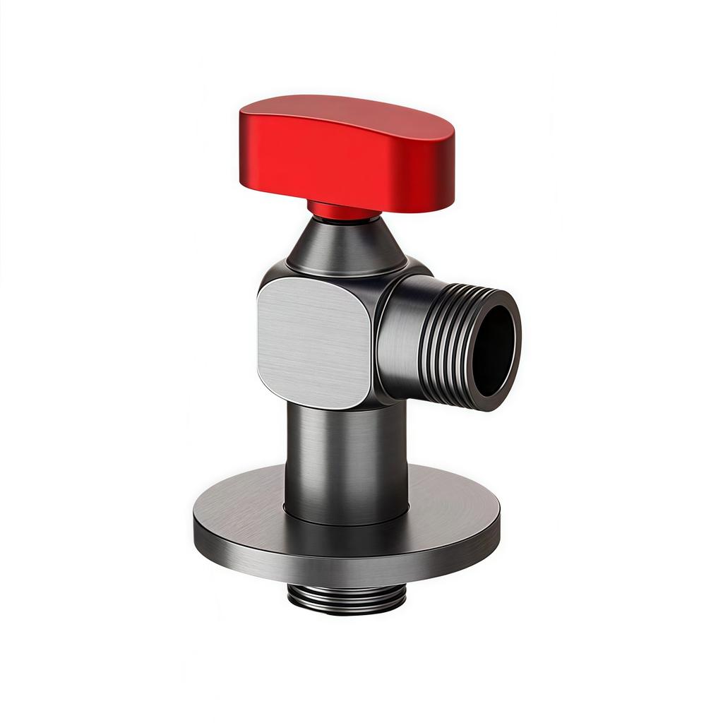All Copper Thicken Angle Valve Ball Core Hot and Cold Triangle Switch G1/2 4 Points Water Heater Toilet Large Flow Ball Valve