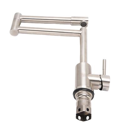 Grifo plegable para llenar ollas con brazo oscilante plegable, grifo de cocina para llenar ollas en la estufa, acero inoxidable 304
