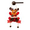 Christmas Hanging Decoration 3D Santa Snowman Elk Bear Door Knob Hanger Holiday Wall Art Sign for Living Room Bedroom Indoor Decor