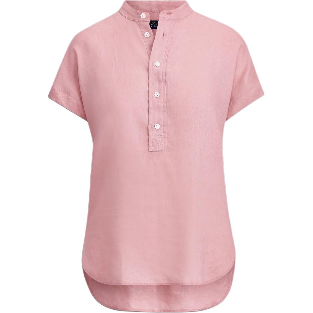 Ralph Lauren Linen Batwing Short Sleeve Shirt Women 211771089-002 S