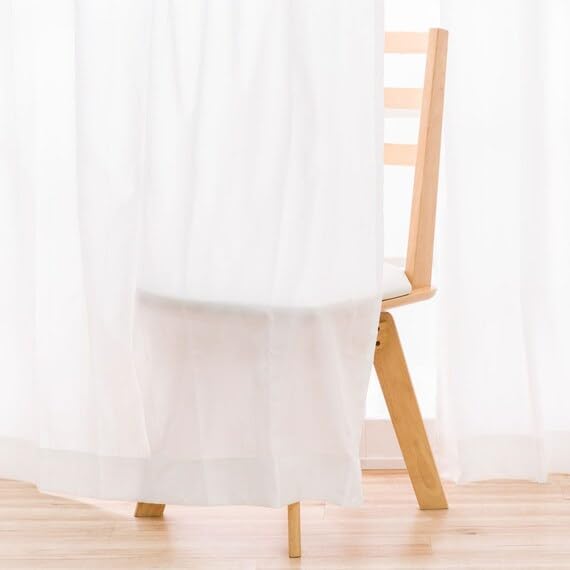 Nitori (NITORI) Econature ST Heat-Blocking, Privacy-Blocking, Light-Reflecting Lace Curtains, 100cm Wide X 133cm Long, 2 Panels, NITORI 7324828