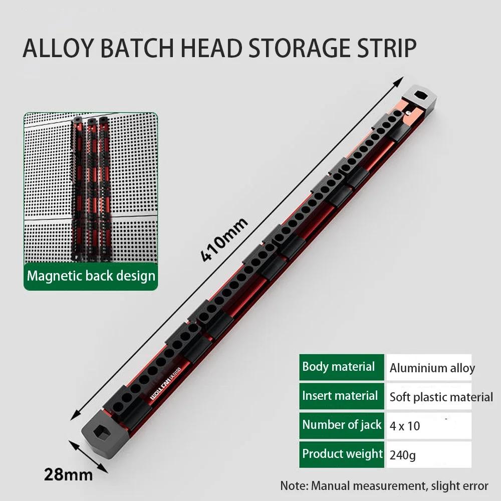 Magnetic Screwdriver Bit Holder Organizer 40 Slots Tool Manager Storage Case for Electrician DIY Projects Gifts Workshop Garage