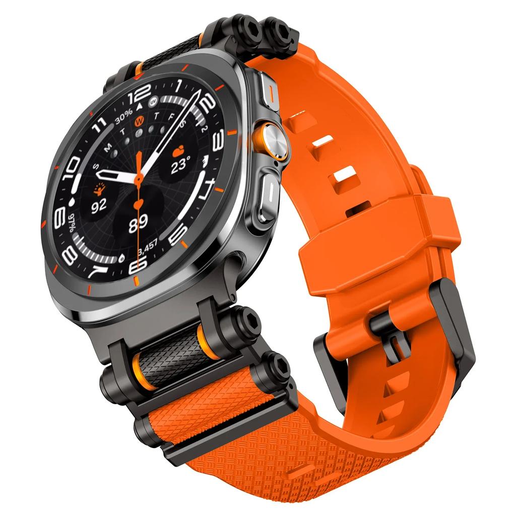 Gumový sportovní řemínek pro Samsung Galaxy Watch 7 Ultra 47mm Silikonový náramek pro Galaxy Watch Ultra 47mm Náhradní příslušenství