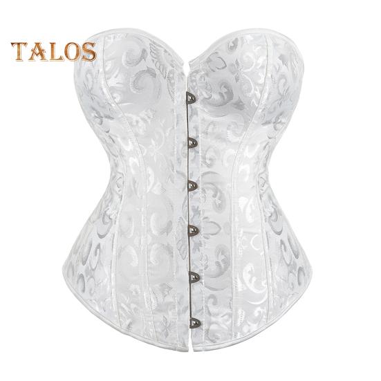 Women Shapewear Lace Up Overbust Corset Bustier Top Hourglass Figure Push-up Bodyshaper with 12 Bones