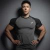 Men's Quick-Dry Color-Block Running T-Shirt - High Elasticity, Short-Sleeve Fitness Top