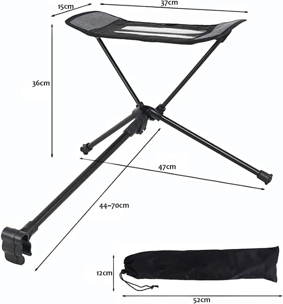 Portable Folding Retractable Footrest Leg Rest Camping Chair Kit for Hiking Fishing Picnic Reclining Beach Chairs Swing Chair